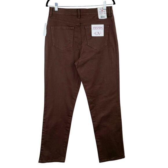 Gloria Vanderbilt Amanda Classic Coffee Roast Brown Slimming Stretch Jean 8 NWT - Picture 4 of 16